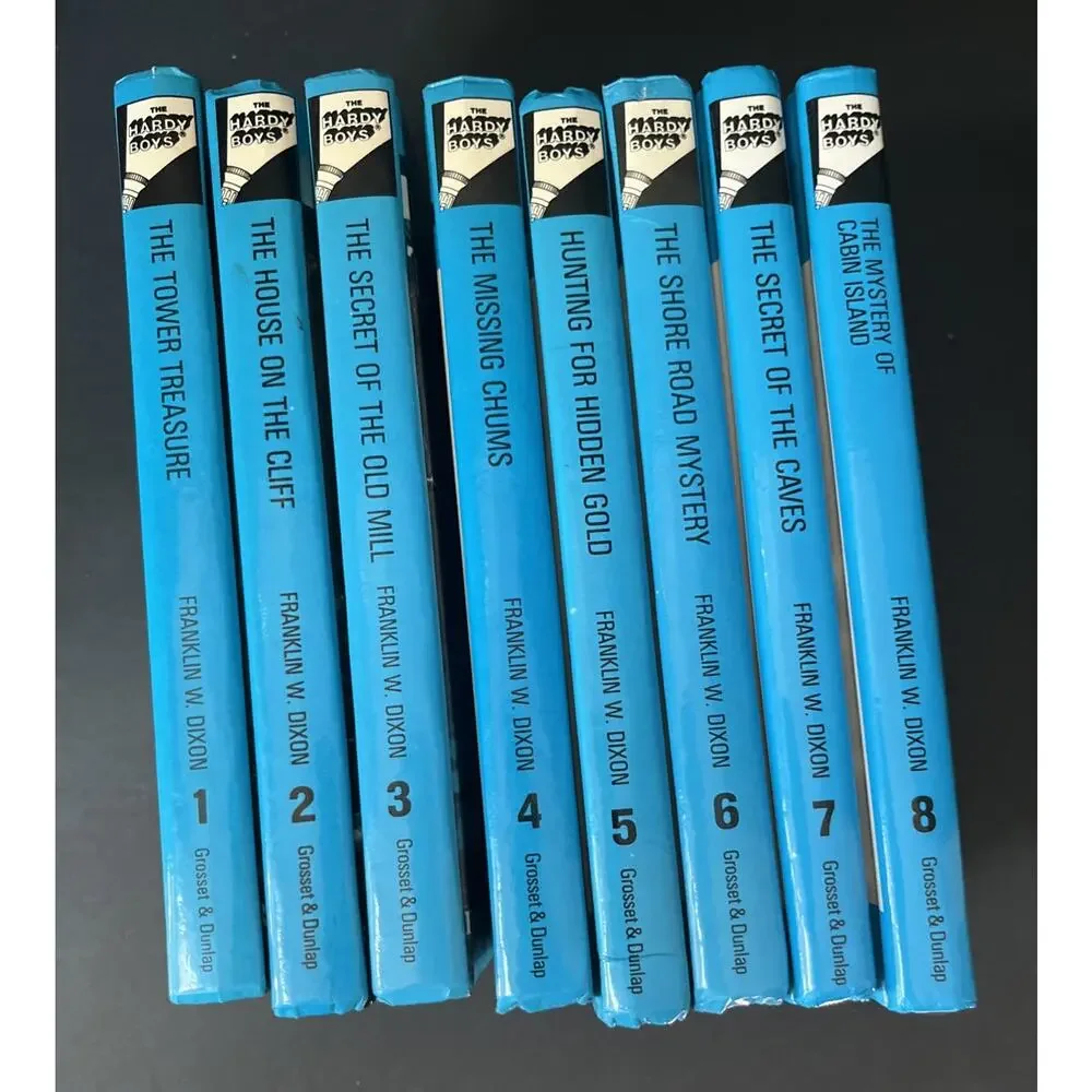 8 Hardy Boys Hard Cover Franklin Dixon Books 1-8 1991-1992 Printing